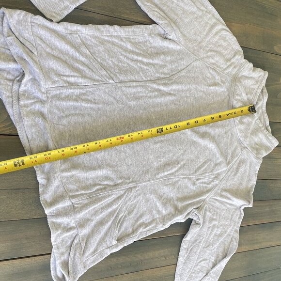 Yogalicious Grey Athletic Sweatshirt Mock Neck Collar Women’s Size Large (Q8) - Picture 8 of 9